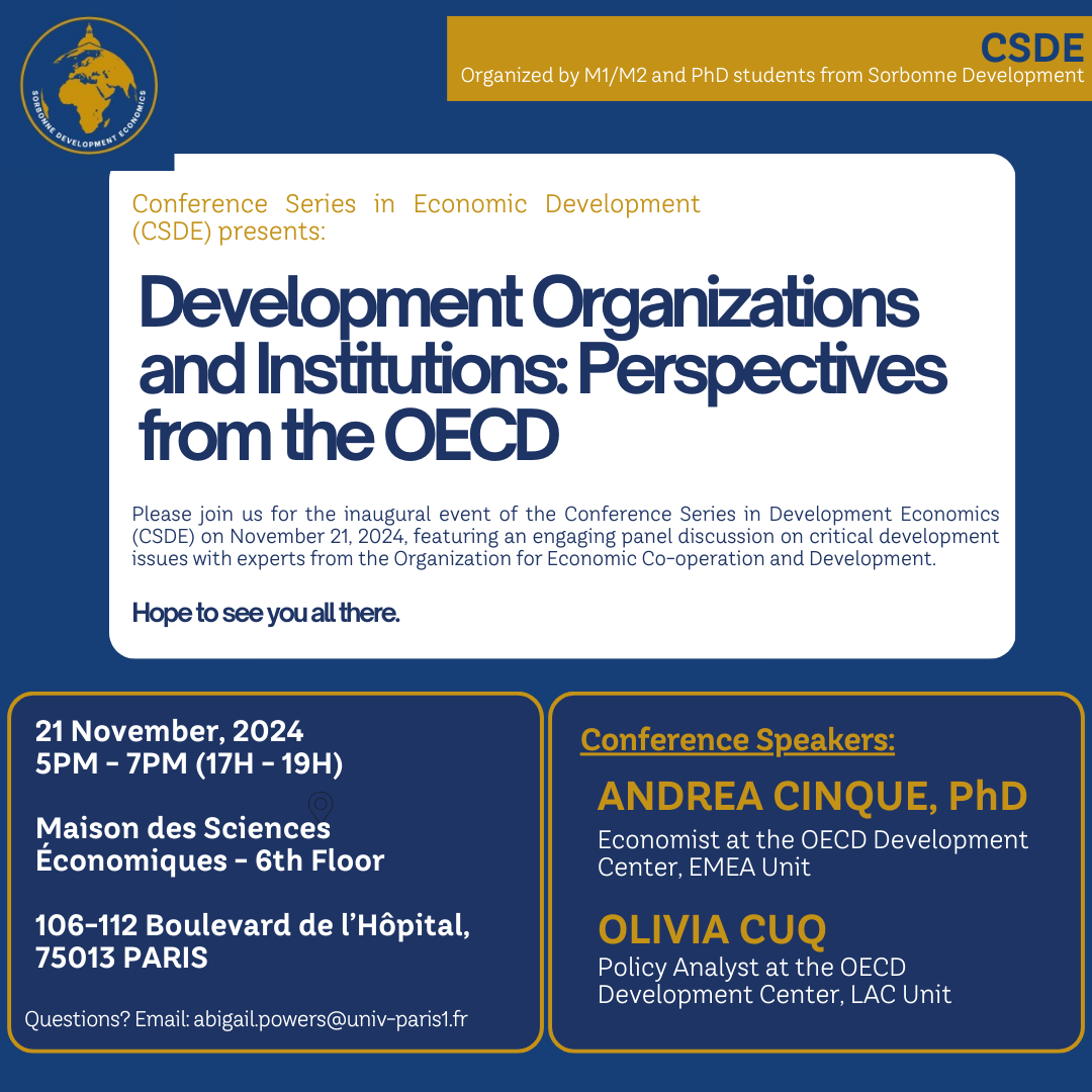 The Conference Series in Development Economics (CSDE) : first ...